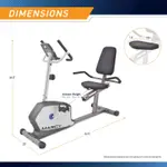 Marcy NS-1201R Adjustable Seat and 8 Resistance Levels, 300 Pound Capacity  Recumbent Exercise Bike  – Thumbnail 4