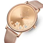 NAVIFORCE NF5012 PU Leather Analog Watch For Women – Dial Color: Brown, Strap Color:  Brown  – Thumbnail 2