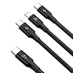 Baseus Rapid Series 3-in-1 20W Fast Charging 1.5m Nylon Braided Cable – Thumbnail 2