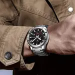 CRRJU 2296 High Quality Stainless Steel Multifunctional Analog Quartz Classic Men's Watch – Dial Color: Red, Strap Color: Black – Thumbnail 4