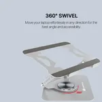 Fantech NS10 Adjustable Angle Foldable Laptop Stand – Color: Silver – Thumbnail 4