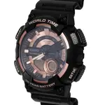 Casio AEQ-110W-1A2V Youth Telememo World Time Analog-Digital Sports Watch  – Dial Color: Bronze, Strap Color: Black – Thumbnail 2