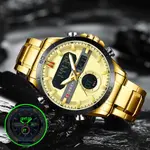 Curren 8384 Stainless Steel Dual Movement Men's Watch – Dial Color: Gold, Strap Color: Gold – Thumbnail 3