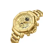 Naviforce 8065 High Quality Stainless Steel Luminous Men Watch – Dial Color: Gold, Strap Color: Gold  – Thumbnail 2