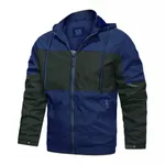 High Quality Jacket Men Zip Up Color Jackets Navy Blue – Size: L – Thumbnail 2