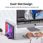 UGREEN LP258 Vertical Dual Slot Ergonomic Design Laptop Stand – Thumbnail 4