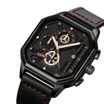 SKMEI 1963 Waterproof Quartz Chronograph Men's Watch – Dial Color: Gold, Strap Color: Black – Thumbnail 2