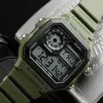 SKMEI 1299 Digital Multifunctional Silicone Strap Sporty Men's Watch – Dial Color: Black, Strap Color: Green  – Thumbnail 5