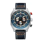 Naviforce 8057 High Quality Genuine Leather Straps Chronograph Men's Watch – Dial Color: Blue, Strap Color: Blue – Thumbnail 1