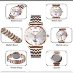 Skmei 9198 Stainless Luxury Quartz Women's Watch – Dial Color: White, Strap Color: Silver – Thumbnail 4