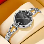 CURREN 9092 Stainless Steel Luxury Quartz Wristwatch for Women – Dial Color: Black, Strap Color: Silver – Thumbnail 3