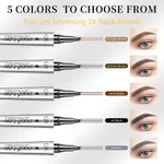 QIC Eyebrow Pencil with 4 Tip Microblade Eyebrow Pen Light Brown – Thumbnail 5