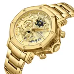 Naviforce 8065 CH Stainless Steel Casual & Sport Men's Watch – Dial Color: Gold, Strap Color: Gold  – Thumbnail 2