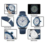 NAVIFORCE NF9209 Military Sports Luminous Men’s Watch – Dial Color: White, Strap Color: Blue – Thumbnail 3