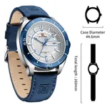 NAVIFORCE NF9209 Military Sports Luminous Men’s Watch – Dial Color: White, Strap Color: Blue – Thumbnail 5