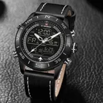 NAVIFORCE 9194 Multifunction Analog Men's Watch – Dial Color: Black, Strap Color: Black – Thumbnail 3