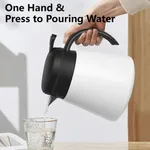 Vacuum 700 ml Flask Insulated Hot Cold Drink Water Pot Coffee Tea Milk Jug  – Capacity: 700 ml, Color: White – Thumbnail 3