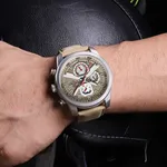 NaviForce NF9211L Chronograph Leather Strap Luminous Men's Watch – Dial Color: Brown, Strap Color:  Brown  – Thumbnail 4