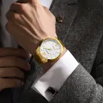 Curren 8434 Stainless Steel Analog Simple Classic Men's Watch – Dial Color: White, Strap Color: Gold  – Thumbnail 4