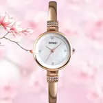 Skmei 1409 Fashion Casual Women Quartz Simple Dress Waterproof Alloy Strap Wristwatch – Dial Color: White, Strap Color: Gold  – Thumbnail 2