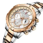 NAVIFORCE NF9196 Silver Stainless Steel Chronograph Men's Watch – Dial Color: White, Strap Color: Silver – Thumbnail 2