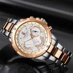NAVIFORCE NF9196 Silver Stainless Steel Chronograph Men's Watch – Dial Color: White, Strap Color: Silver – Thumbnail 4