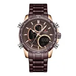 Naviforce NF9182 Luxurious Strainless Steel Chronograph Men's Watch – Dial Color: Rose, Strap Color: Rose – Thumbnail 1
