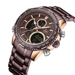 Naviforce NF9182 Luxurious Strainless Steel Chronograph Men's Watch – Dial Color: Rose, Strap Color: Rose – Thumbnail 2