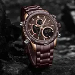 Naviforce NF9182 Luxurious Strainless Steel Chronograph Men's Watch – Dial Color: Rose, Strap Color: Rose – Thumbnail 3