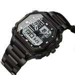 Poedagar 993 Sports Waterproof Dual Display Men’s Watch – Dial Color: Black, Strap Color: Black – Thumbnail 2