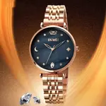 Skmei 1800 Quartz Stainless Steel Women’s Watch – Dial Color: Black, Strap Color:  Brown  – Thumbnail 2