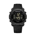 NAVIFORCE NF7104 Luminous Silicone Digital Acrylic Men's Watch  – Dial Color: Black, Strap Color: Black – Thumbnail 1