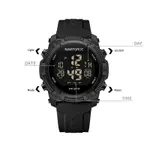 NAVIFORCE NF7104 Luminous Silicone Digital Acrylic Men's Watch  – Dial Color: Black, Strap Color: Black – Thumbnail 4