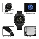 NAVIFORCE NF7104 Luminous Silicone Digital Acrylic Men's Watch  – Dial Color: Black, Strap Color: Black – Thumbnail 6
