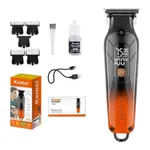 Kemei KM-1741 Rechargeable Beard & Hair Trimmer For Men – Color: Orange – Thumbnail 1