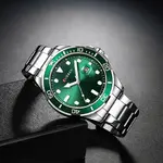 Curren 8388 High Quality Stainless Steel Belt Calendar Men's Watch – Dial Color: Green, Strap Color: Silver – Thumbnail 4