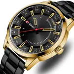 Curren 8406 Luxury Stainless Steel Quartz Casual Fashion Men's Watch – Dial Color: Black Gold, Strap Color: Black – Thumbnail 3