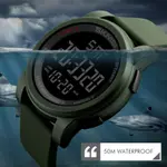SKMEI 1257 Premium Multifunctional Digital Sporty Men's Watch – Dial Color: Black, Strap Color: Green  – Thumbnail 3