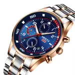 Nibosi 2375 High Quality Stainless Steel Analog Men's Watch – Dial Color: Brown, Strap Color:  Brown  – Thumbnail 2