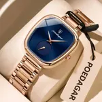 Poedagar 783 Luxury Stainless Steel Quartz Women’s Watch – Dial Color: Blue, Strap Color: Rose – Thumbnail 4