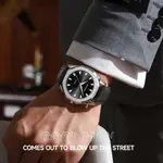 CRRJU 5015 Comfortable Genuine Leather Strap Luxury Fashion Men's Watch – Dial Color: Silver, Strap Color: Blue – Thumbnail 2