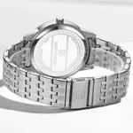 Naviforce NF8040 High Quality Stainless Steel Classic Quartz Fashion Couple's Watch – Dial Color: Silver, Strap Color: Silver – Thumbnail 4