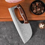 Kitchen Household 50Cr15MoV Slicing Steel Wood Handle 24cm – Thumbnail 3