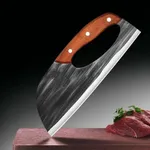 Kitchen Household 50Cr15MoV Slicing Steel Wood Handle 24cm – Thumbnail 4