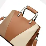Trendy Contrast Luxury & Stylish Design Color Women's Shoulder Bag – Color: Brown – Thumbnail 2