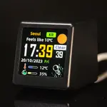 LCD Digital Smart Weather Desktop Thermometer Small Table Clock – Color: Black – Thumbnail 3