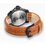 Naviforce NF9099 Luxury Leather Strap Chronograph Casual Male Fashion Watch – Dial Color: Black, Strap Color: Orange – Thumbnail 5