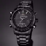 Naviforce NF9024 Luxury Stainnless Steel Dual Display Sport Men's Watch – Dial Color: White, Strap Color: Black – Thumbnail 4
