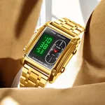 SKMEI 1868 Multiple Time Digital Analog Men's Watch – Dial Color: Gold, Strap Color: Gold – Thumbnail 4