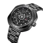 Naviforce NF9141 Luxury Stainless Steel Chronograph Men's Watch  – Dial Color: Black, Strap Color: Black – Thumbnail 2
